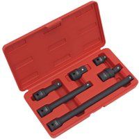 Sealey Premier - Sealey AK5514 Impact Adaptor & Extension Bar Set 6pc 1/2'Sq Drive