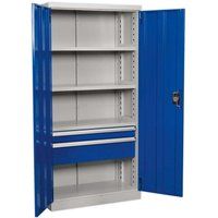 Sealey Apiccombo2 Industrial Cabinet 2 Drawer 4 Shelf 1800Mm