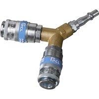 Sealey AC87 Twin Coupling Bodies Y-Adaptor