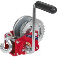 Sealey Geared Hand Winch with Brake & Cable 540kg Capacity GWC1200B