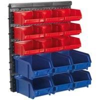 Sealey Wall Mount Bin Storage System and 15 Bins