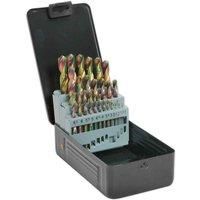 Siegen S0938 HSS Drill Bit Set 25pc Edge Ground - Metric DIN 338