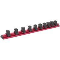 Sealey AK27084 1/2'Sq Drive Magnetic Socket Retaining Rail with 10 Clips