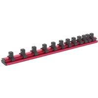 Sealey AK27083 Socket Retaining Rail Magnetic Locking, 3/8" Square Drive, 12 Clips, 380mm x 100mm x 305mm