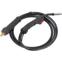Sealey MIG/N315 MB15 Mig Torch with Euro Connector, 3m Length, Black