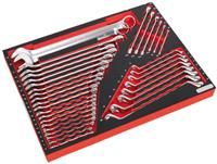 Sealey TBTP03 35 Pce Combination (6-32mm), Cranked Ring & Torx Ring Spanner Set