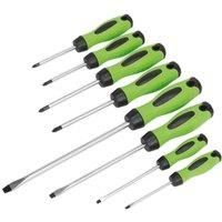 Sealey HV001 Screwdriver Set, High-Vis Green, 8 Pieces