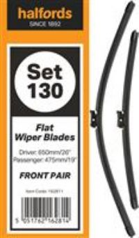 Halfords Set 130 Wiper Blades - Front Pair