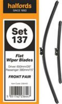 Halfords Set 137 Wiper Blades - Front Pair