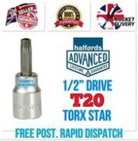 T20 Halfords Advanced Torx Star Bit Socket 1/2”