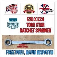 E20 x E24 Halfords Advanced Torx Star Double Ended Ratchet Spanner *FREE POST*
