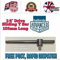 Halfords Advanced 1/4” Drive Socket Sliding Breaker Bar 105mm *FREE POST*