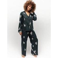 Cyberjammies Dark Green Zebra Print Pyjama Wide Leg Pyjama