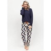 Cyberjammies Taylor Navy Big Geo Print Pyjama Bottoms - Blue