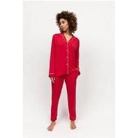 Cyberjammies Montana Red Revere Jersey Long Sleeve Pyjama Set - Red