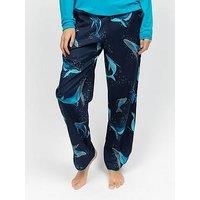 Cyberjammies Marina Navy Whale Print Pyjama Bottoms - Navy
