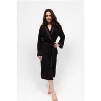 Cyberjammies Jersey Long Sleeve Long Dressing Gown - Bonnie Black