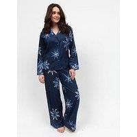 Cyberjammies Cyberjammies Frosty Navy Snowflake Print Pyjama Set - Navy