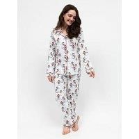 Cyberjammies Cyberjammies Blaze Red Snowman Printed Jersey Pyjama Set - Red