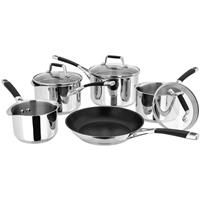 Stellar 5000 Induction 5 Piece Draining Lid Saucepan Set