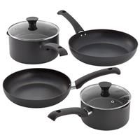 Judge Horwood Just Cook, Saucepan, Non-Stick (4 Piece Set, Black)