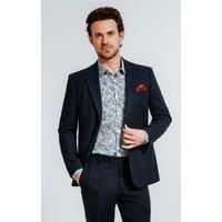 Dobell Men's Navy Donegal Tweed Jacket | Size: 50R