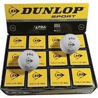 Dunlop Pro White Squash Balls - 1 dozen