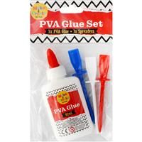 PVA Craft Glue and Spreader Set - Three Spreaders, 80ml Glue - BNIB