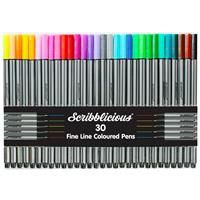 Scribblicious Fine Line Coloured Pens - Pack of 30