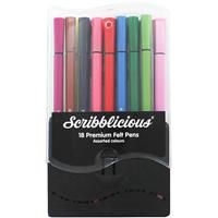 Scribblicious Premium Felt Pens  Set Of 18