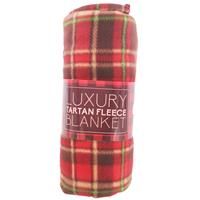 The Works Luxury Tartan Fleece Blanket