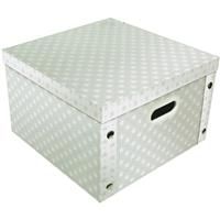 Paper place Grey White Star Collapsible Storage Box