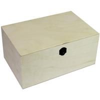 Extra Large Rectangle Wooden Box - 35 x 25 x 17cm, Art & Craft, Brand New