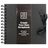 Create Your Own Black Scrapbook - 8 x 8 Inches