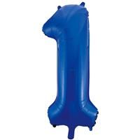 34 Inch Blue Number 1 Helium Balloon
