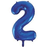 34 Inch Blue Number 2 Helium Balloon