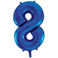 34 Inch Blue Number 8 Helium Balloon
