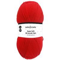 DK Acrylic Yarn: Red 100g