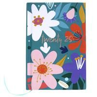Blue Floral 2025 Week to View Pocket Diary -Flowers Planner & Diaries - 2025 Organiser