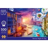 Venice Day & Night 500 Piece Jigsaw Puzzle - Corner Piece - Jigsaw Puzzles - Toys & Games