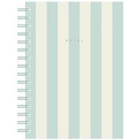 A5 Wiro Teal Stripe Notebook