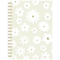 A6 Wiro Beige Floral Notebook