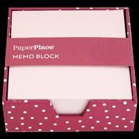 Mini Pink Spots Memo Cube