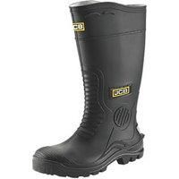 JCB HYDROMASTER Safety Wellington Work Boots Black (Sizes 7-12) Men's Wellies