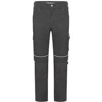 JCB - Trade Hybrid Stretch Trouser, 28W 32L - Canvas and Stretch Fabric - Work Trousers Men Branding Details - Cordura Fabric Knee Pad Pockets - Black