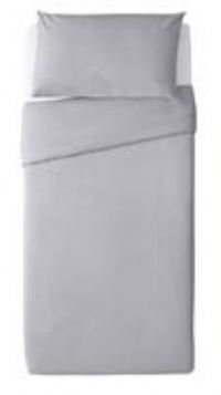 Argos Home Brushed Grey Cotton Bedding Set - Single