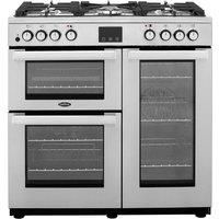 Belling Cookcentre 90DFT Professional 90cm Dual Fuel Range Cooker  Stainless Steel