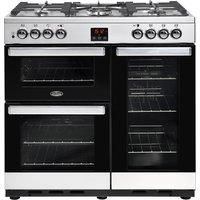 Graded Belling KENSINGTON 90DFT 90cm Dual Fuel 5 Burner Range Cooker in Black...