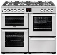 Belling Cookcentre 100DFT Professional Stainless Steel 100cm Dual Fuel Range ...