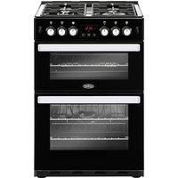 Belling Cookcentre 60G Black Gas Cooker with Double Oven